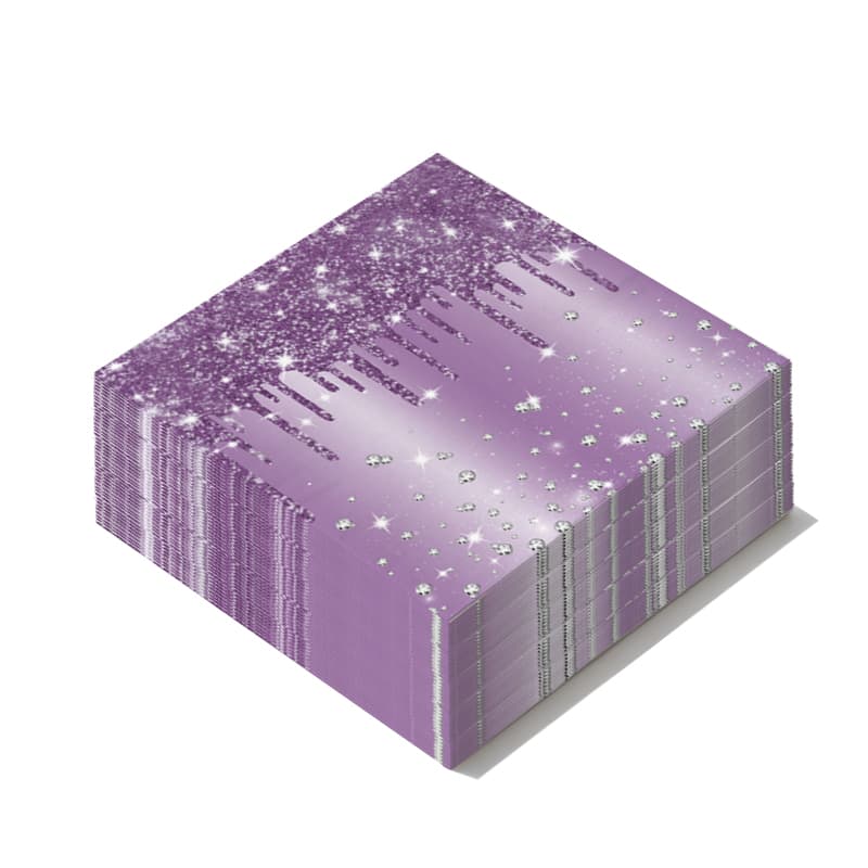 24pcs Disposable Napkins, Printed Paper Napkins For Birthday Parties