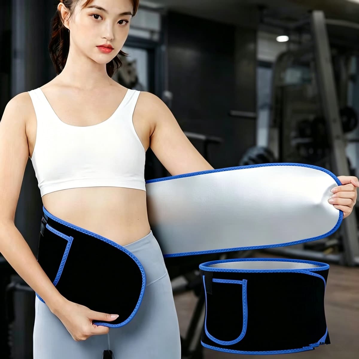 Sweat & Slim Waist Trimmer Belt - Reduce Tummy Size & Burn Fat Effectively