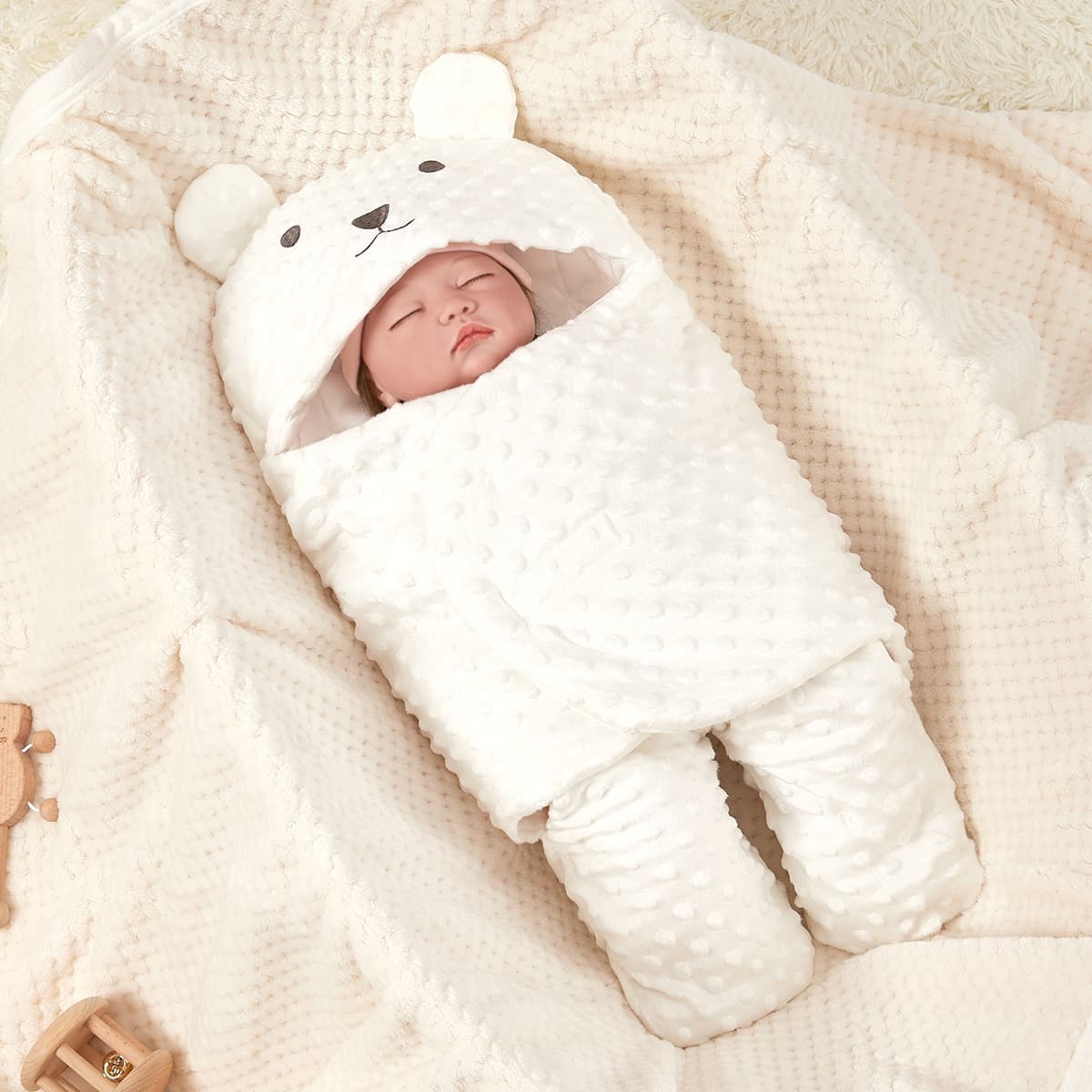 Baby's Plush Comfort Quilted Swaddle Sleeping Bag