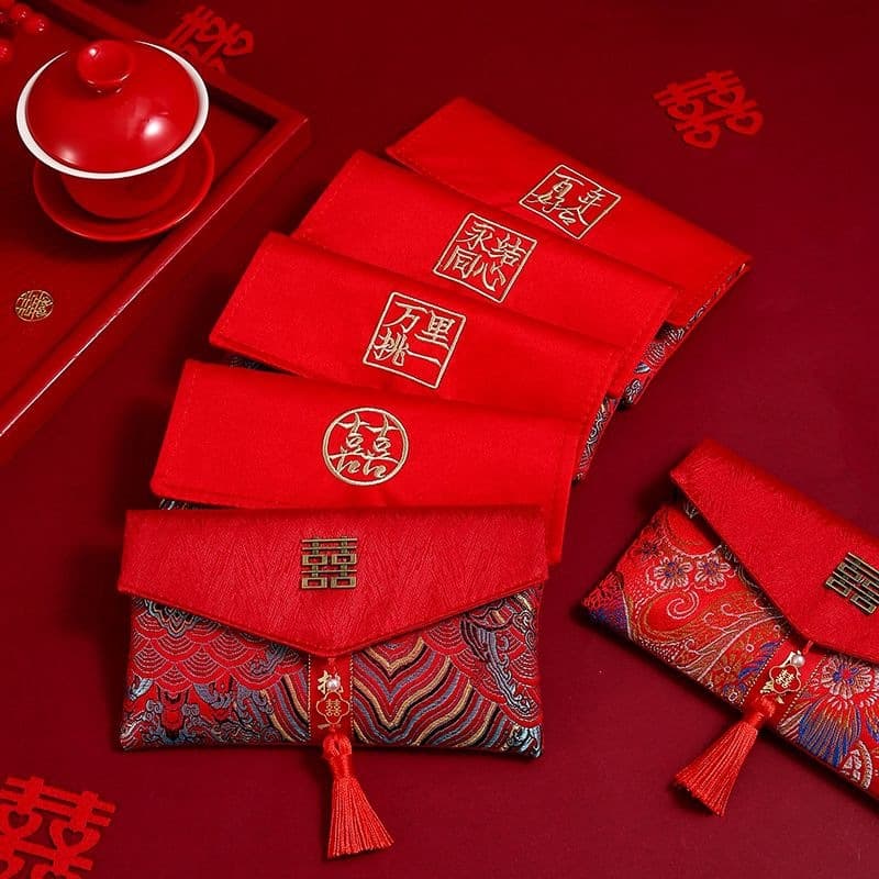 High-end Brocade Engagement Gift Packet Tea-serving Red Envelope
