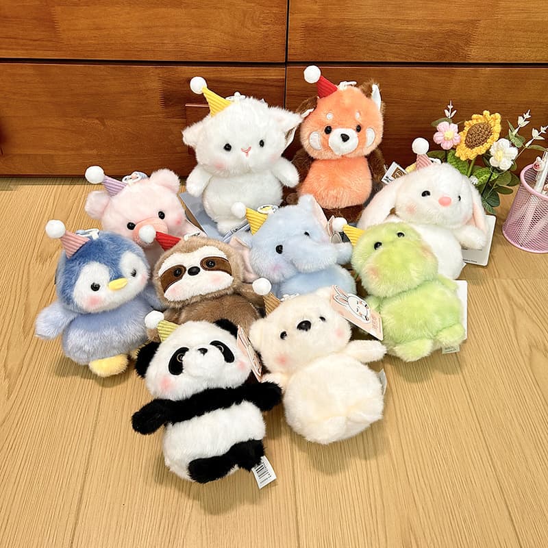 Soft Plush Toy Doll Bag Pendant - Cute Backpack Charm Accessory Decoration for Purse Keychain