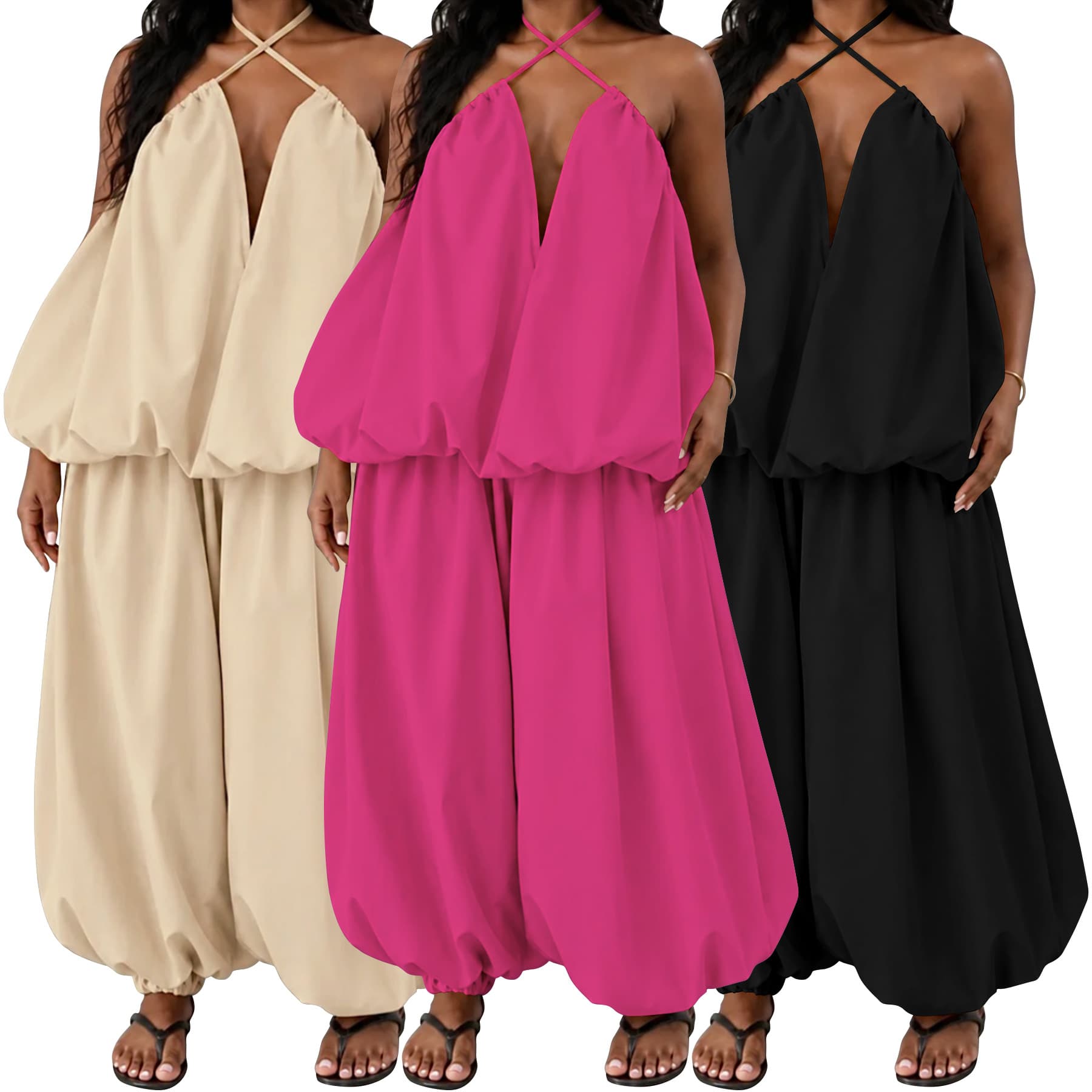 Sleeveless Tube Top And Backless Irregular-edged Casual Two-piece Set