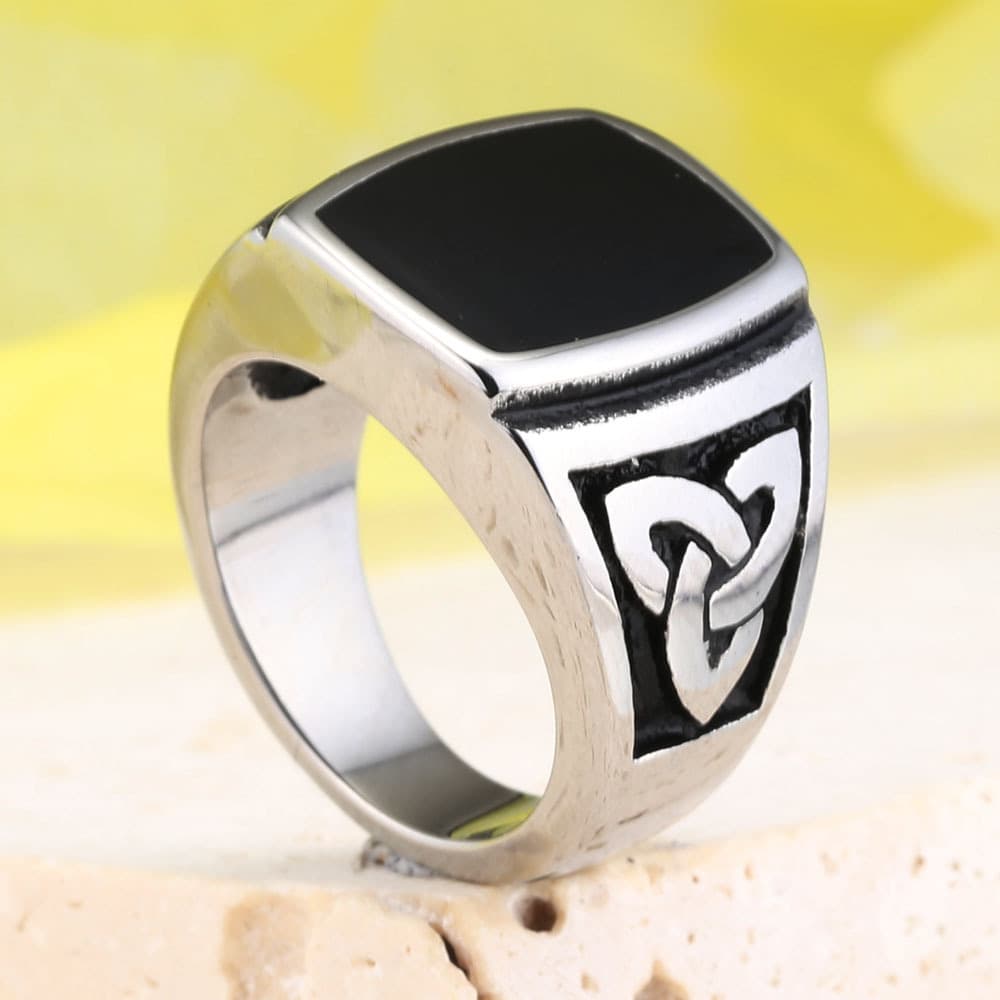 Fashionable Personalized Vintage Black Drip-oil Ring