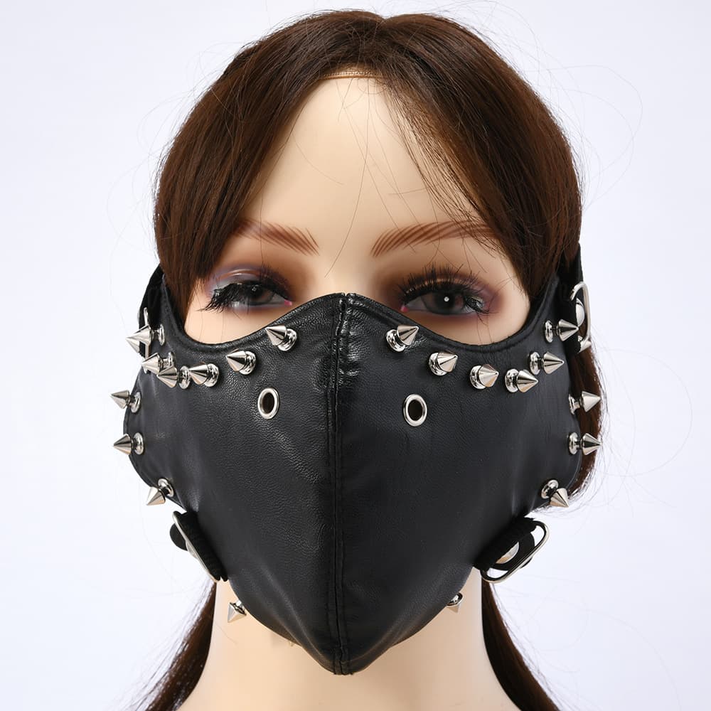 Creative Alloy Stud Embellished Mask