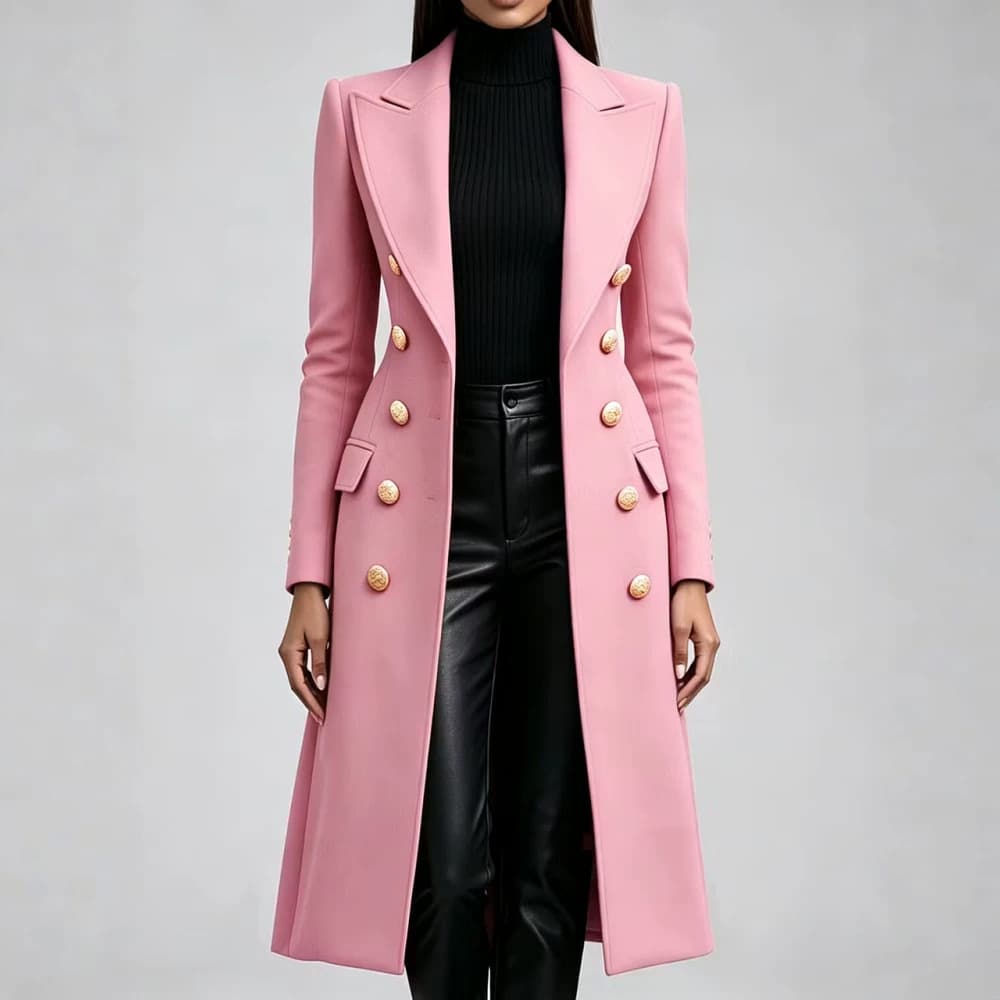 Elegant Mid-length Long-sleeve Blazer Casual Jacket Autumn Winter Fashion