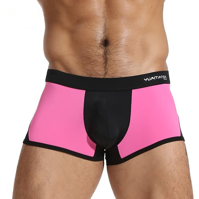 Ice-silk Boxer Briefs Mens Underwear Soft And Smooth Boxers Swim Trunks