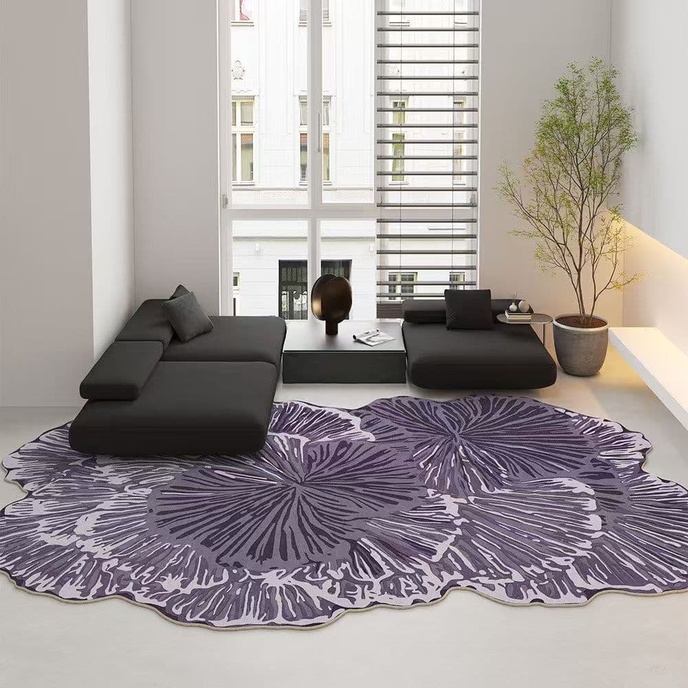 Living Room Rug Pink Shaped Cashmere Like Foot Mat