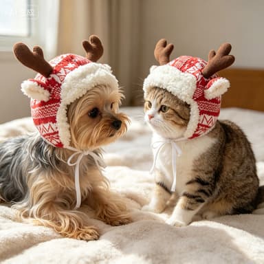 Pet Christmas Antler Ear-Protecting Hat