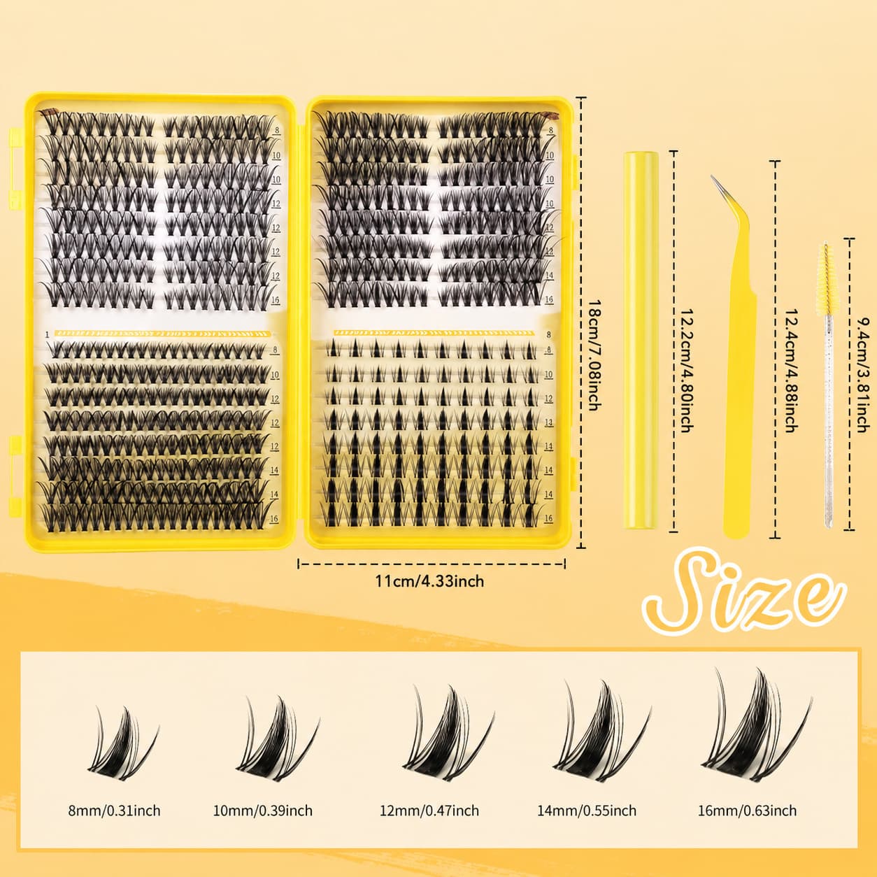 528-Cluster High-Volume Lash Book DIY Cluster Natural False Eyelashes