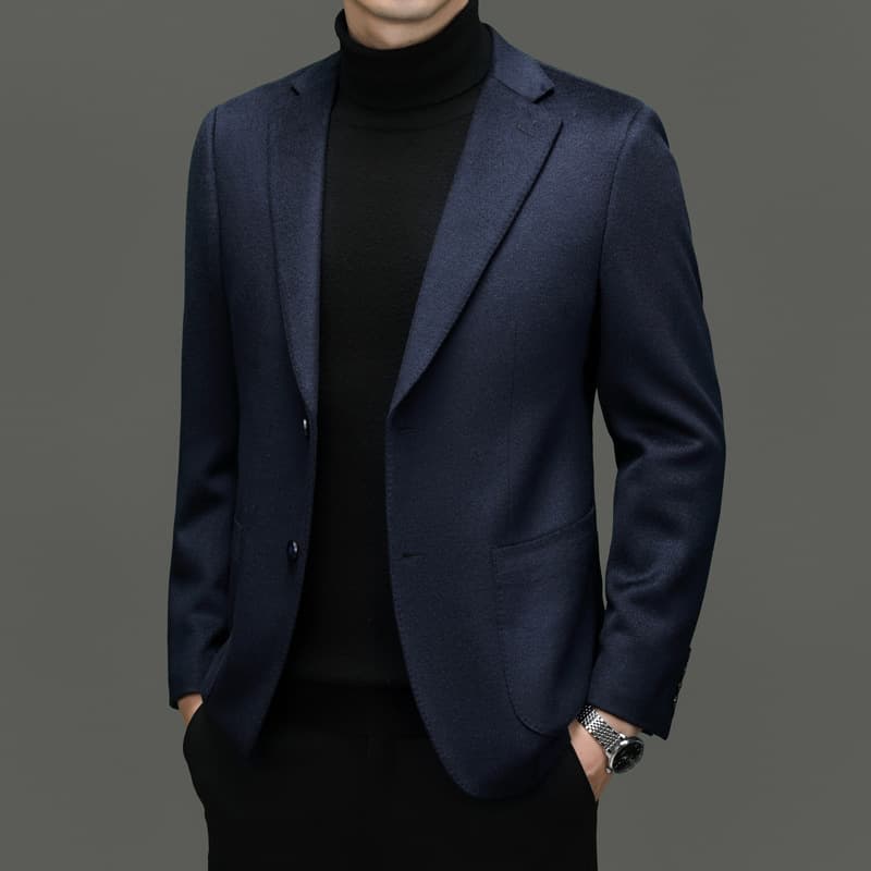 High-end Cashmere Suit Men's Autumnwinter Wool Casual Blazer