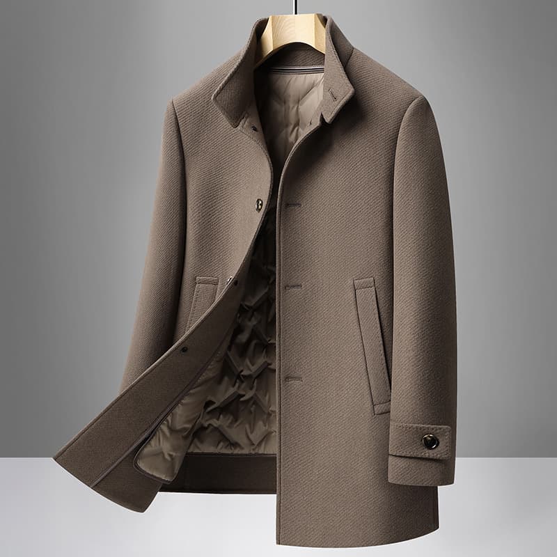 Men's Wool Coat Mid-length For Fallwinter