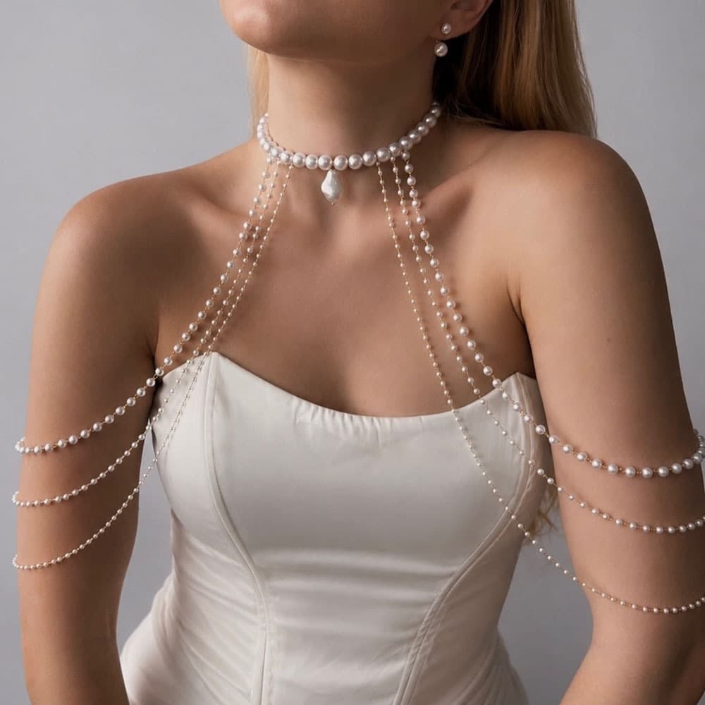 Multi-layer Pearl Body Chain Accessory For Women