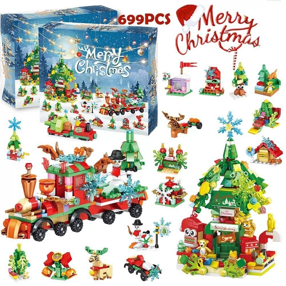 Amazon Cave Music Building Blocks Christmas Blind Box Assembled Decompression Ornament Girl Toy