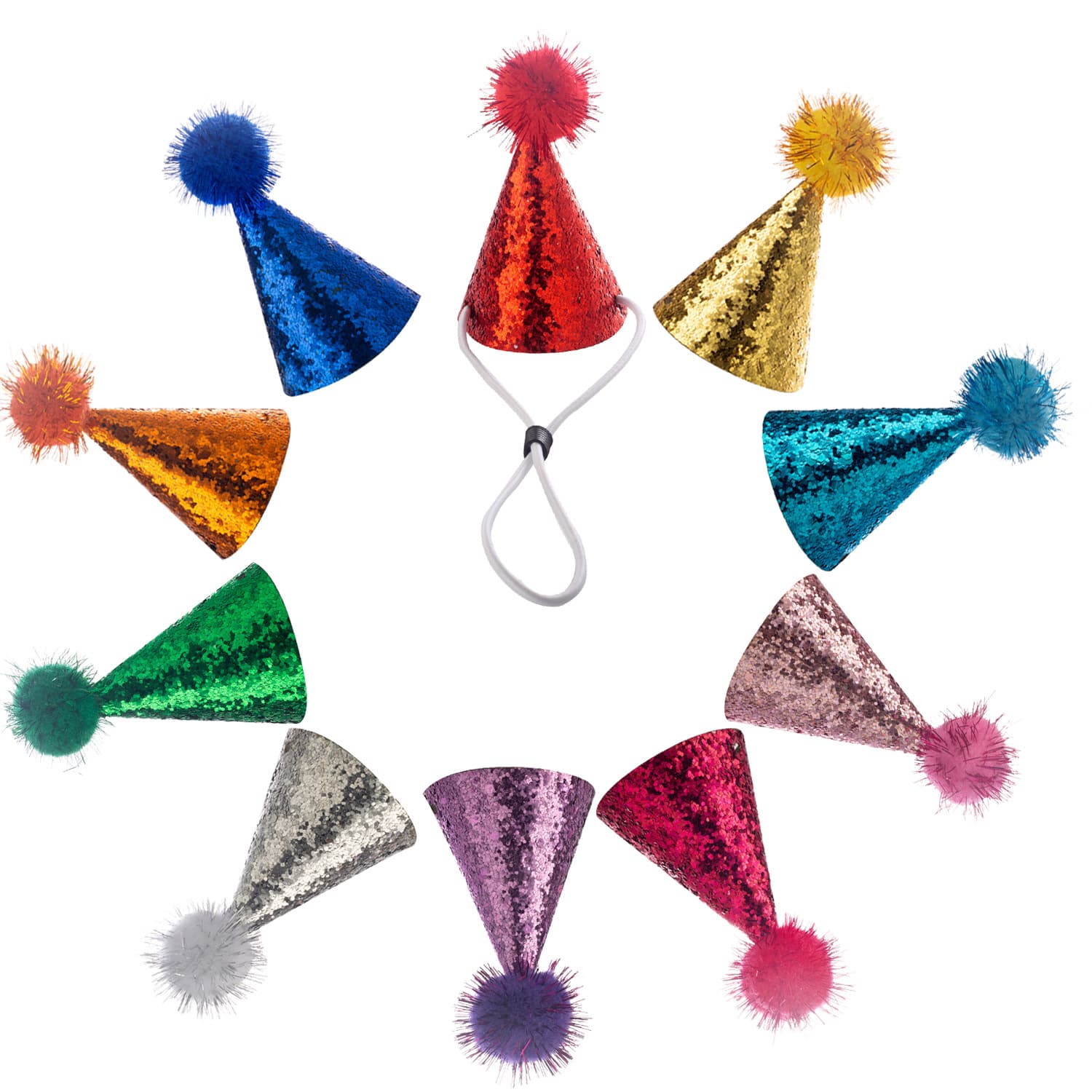 Pet Birthday Party Pointed Fur Ball Decorative Hat