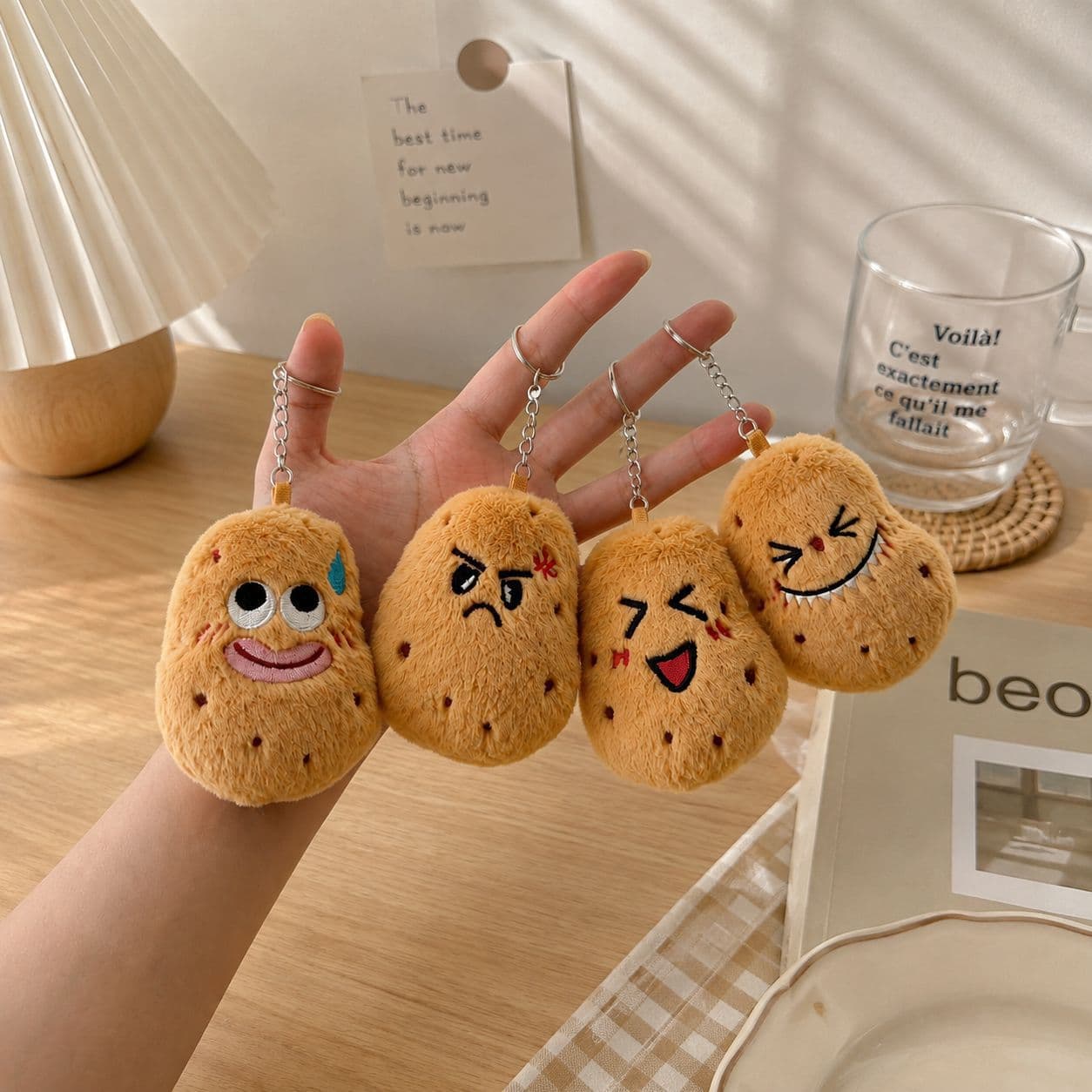 Funny-faced Potato Keychain Pendant