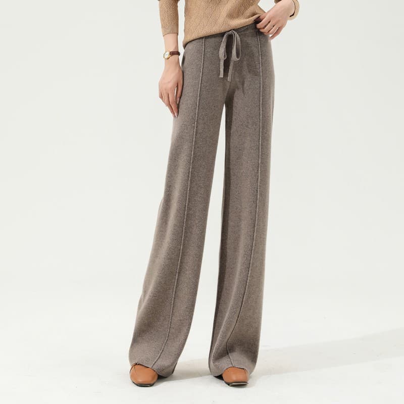 Women's Thick Knitted Cashmere Wide-Leg Pants
