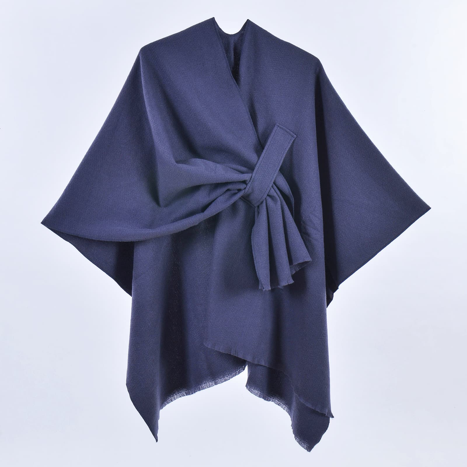 Warm Cloak Simple Double-sided Solid-color Split Design Faux Cashmere Outer Shawlwholesale On Amazon