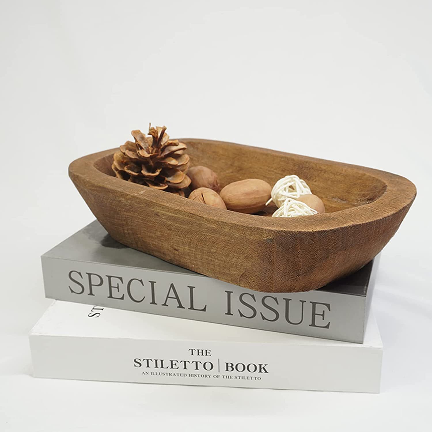Solid Wood Hand-carved Storage Tray
