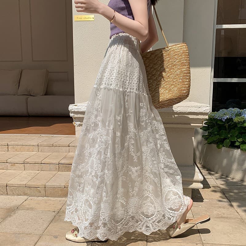 Slimming High-waisted Chic Casual A-line Maxi Skirt