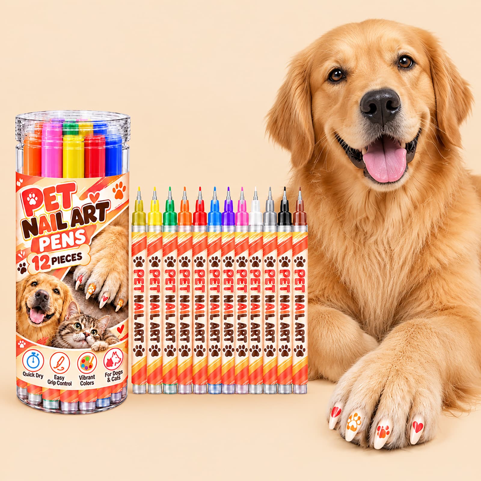 Pet-friendly Vibrant And Even Nail Polish Painting Pen