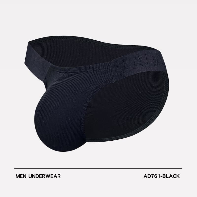 Low-rise High-cut Bulge-enhancing Solid-color Sports Briefs