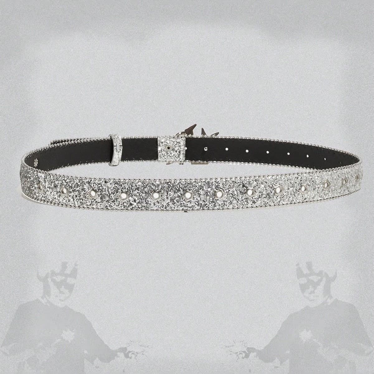 Wide Belt, European And American Fashion Personalized Sequin-decorated Jeans Belt