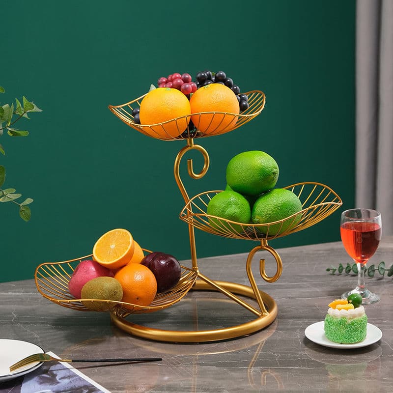 Modern Minimalist Luxury Fruit Bowl - Elegant Home Decor Candy Dish for Living Room Table Centerpiece Snack Storage Tray