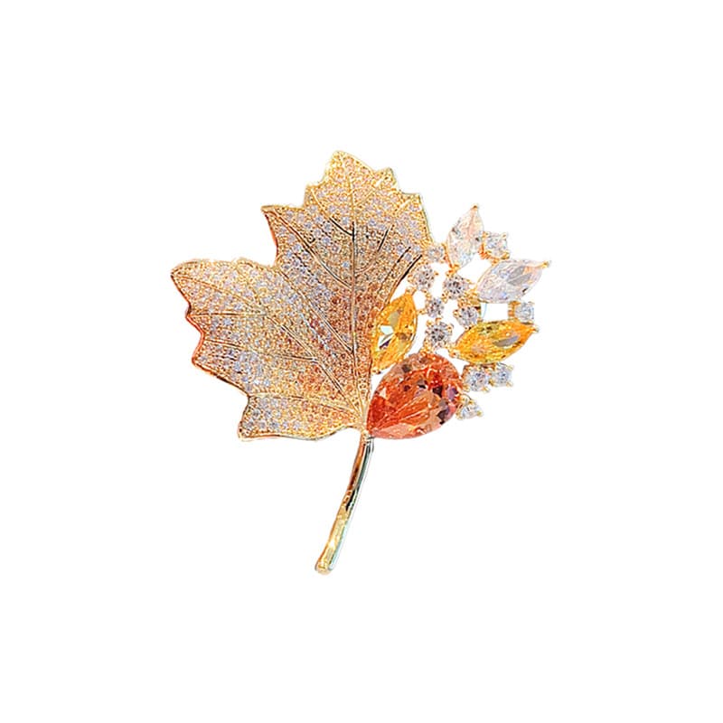 High-end Vintage Hollow-out Crystal Brooch