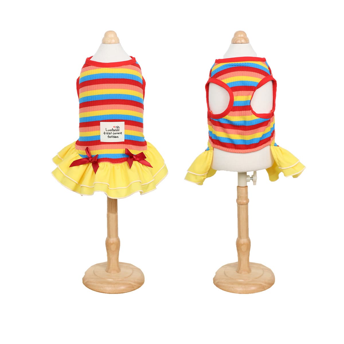 Rainbow Striped Pet Clothing Thin Style