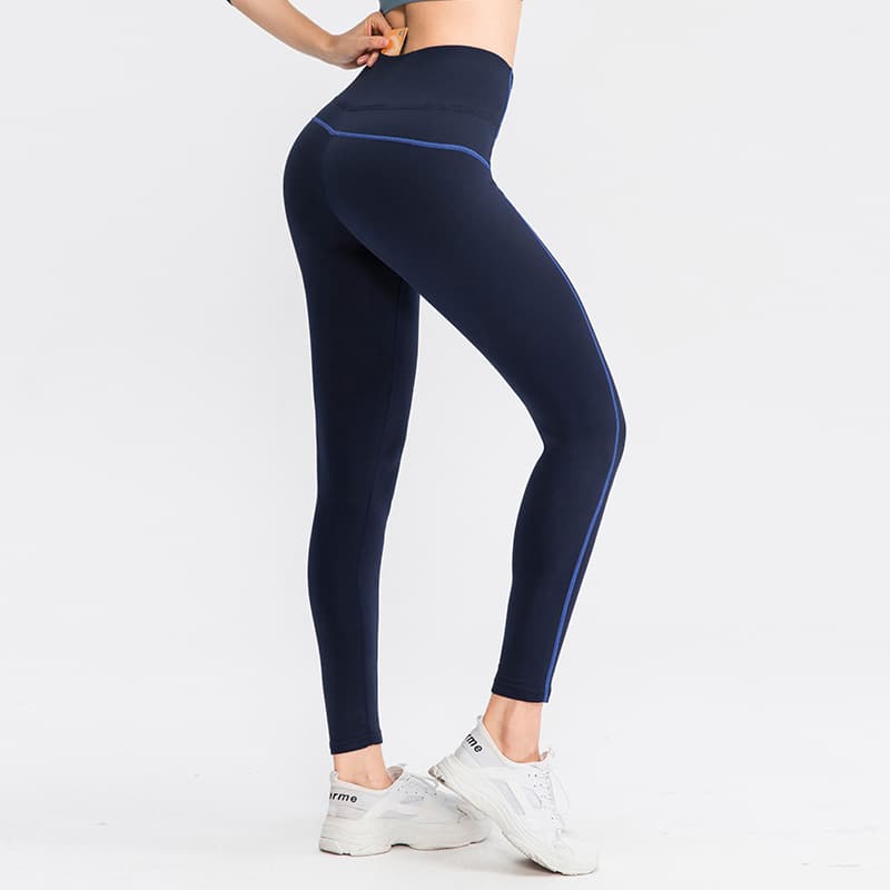 Women's Autumn Winter Fleece-lined High-waisted Stretchy Sports Pants
