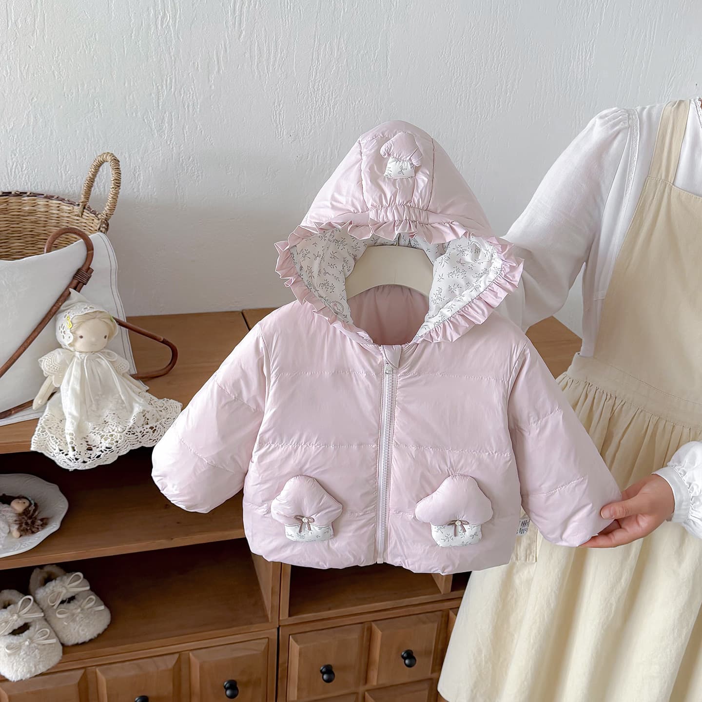 Children's Girls' Coat Lightweight And Warm Top Down Jacket
