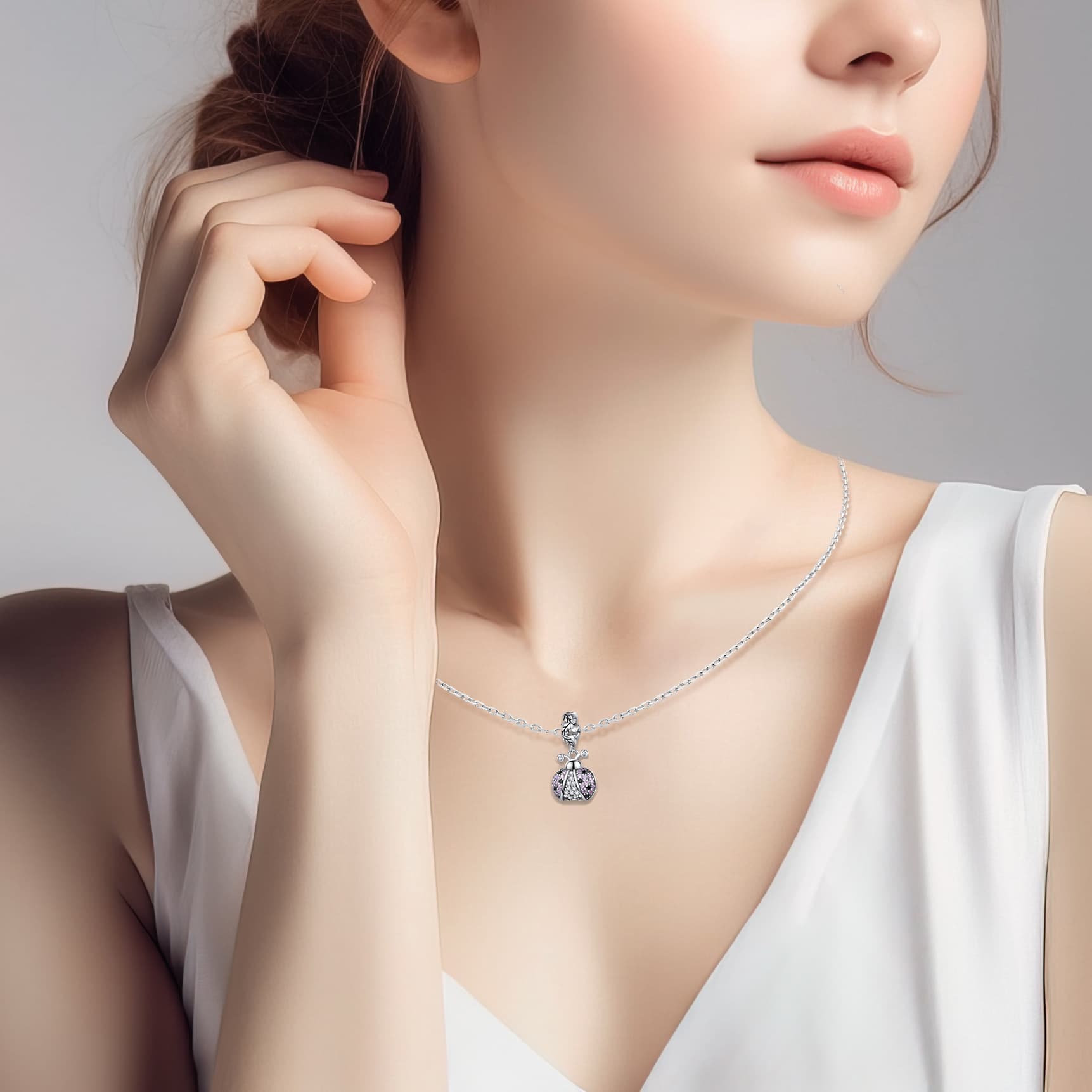 Silver-plated Niche-style Versatile Elephant Pendant With Beads