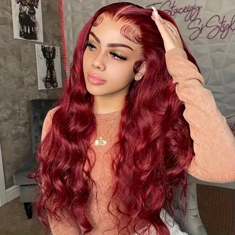 Large-wave Lace-front Style Long Curly Wig Cap