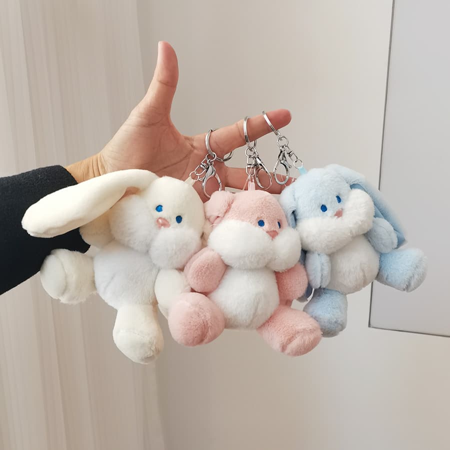 Big Fat Bunny Bear Plush Keychain