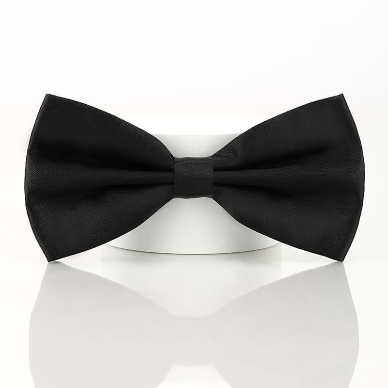 Black Double-layered Bow Tie For Suits
