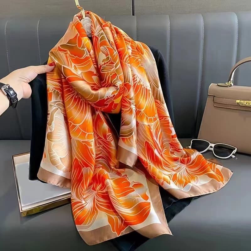 New Women's Faux Silk Scarf