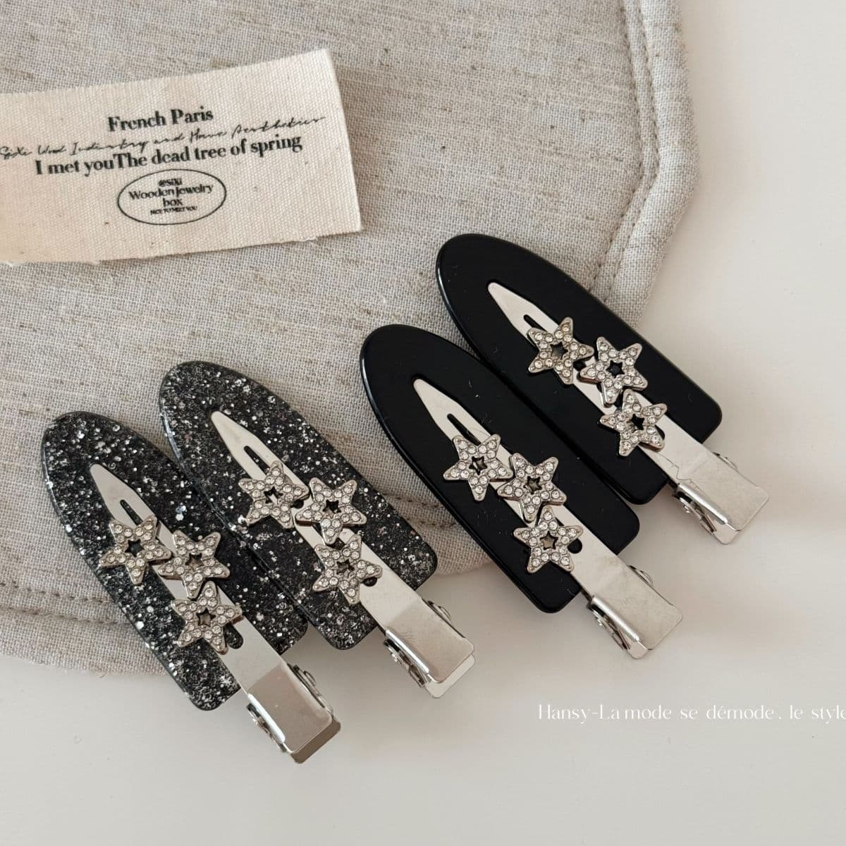 Sparkling Diamond Star Seamless Vintage Fashion Hair Clip