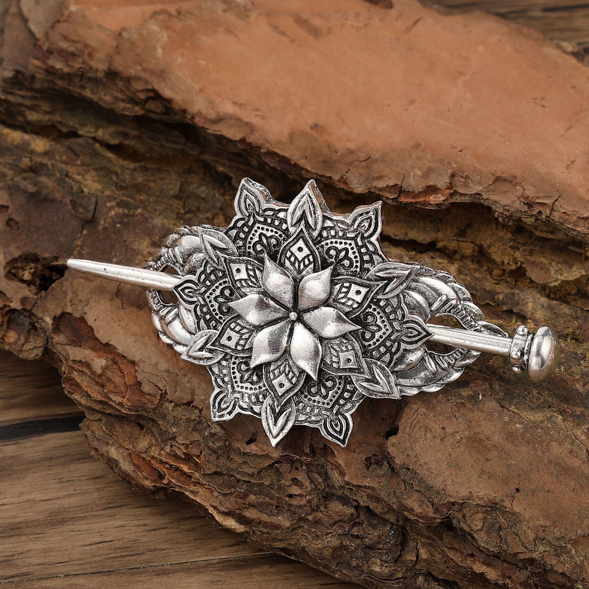 Retro-style Floral Hair Clip And Hairpin Party Accessory