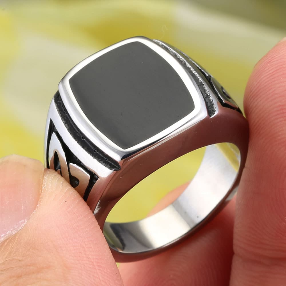 Fashionable Personalized Vintage Black Drip-oil Ring