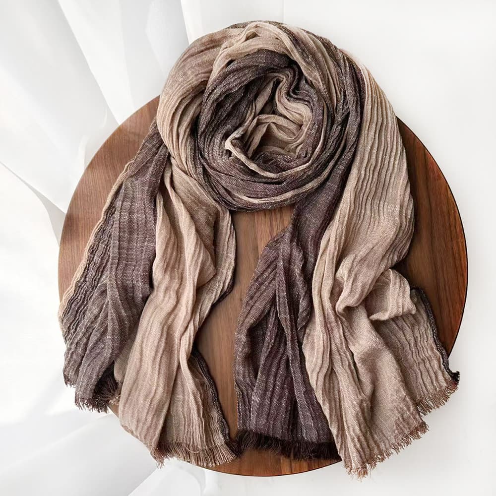 Long Jacquard Patchwork Scarf Decorative Cotton