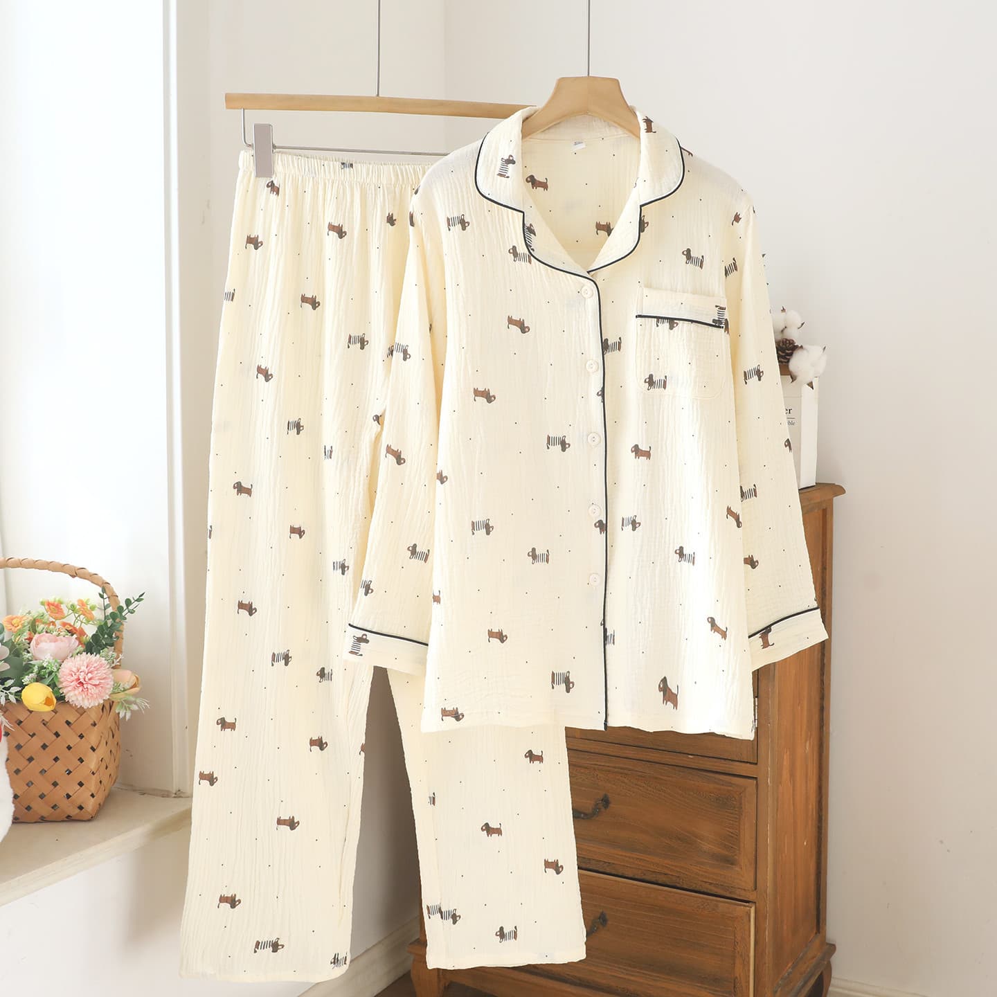 Mens And Womens Cartoon Cardigan Set