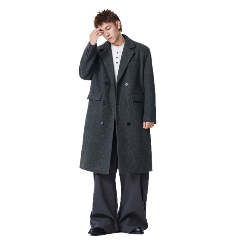 AutumnWinter German-Style Wool Coat For Men