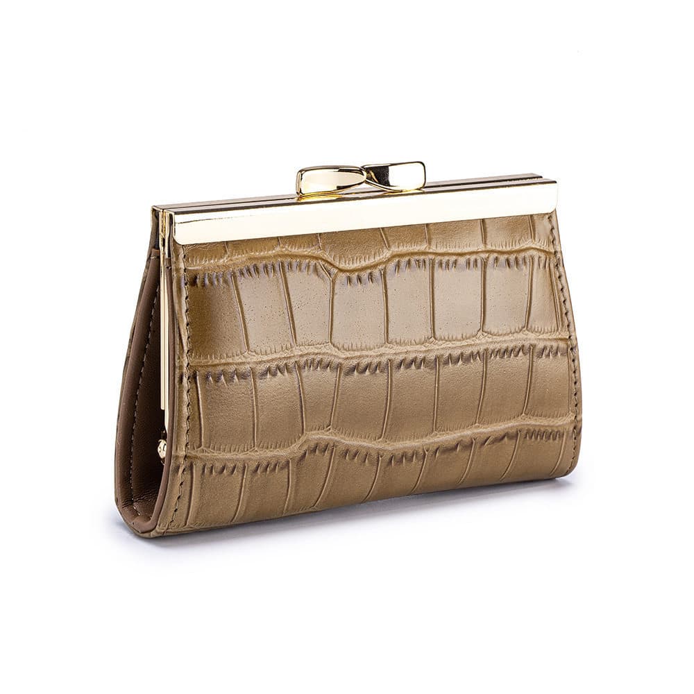 High Style Coin Purse In Top Grain Cowhide With  Pattern Design