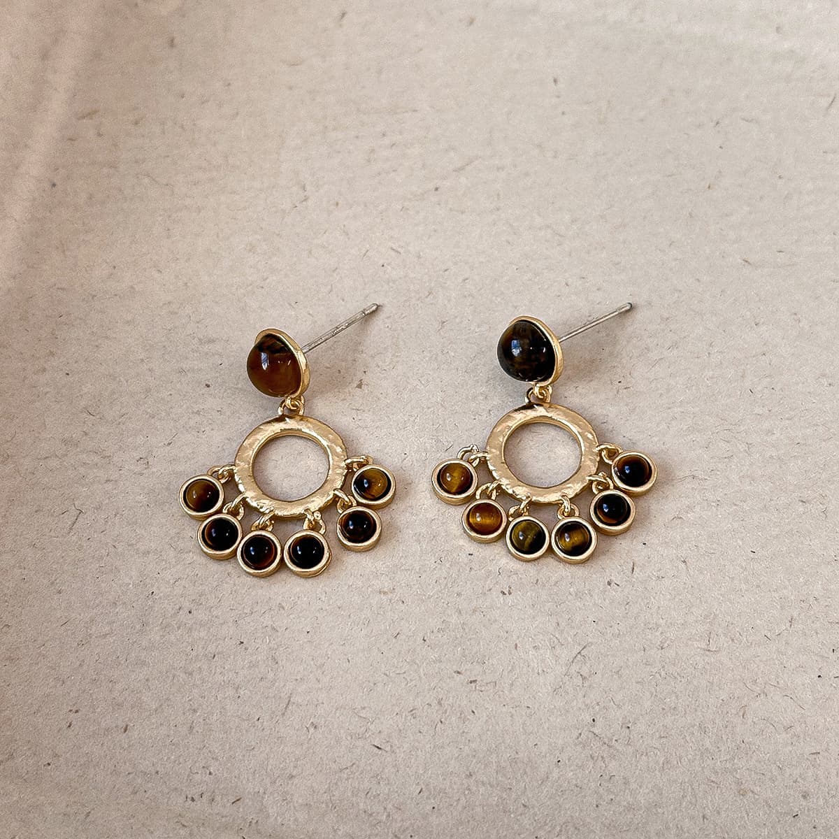 Vintage Exquisite Tigers Eye Earrings For Women