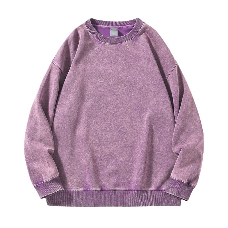 Washed Distressed Heavy Cotton Hoodie Tie Dye Snowflake Effect Unisex Pullover Sweatshirt For Autumn Winter