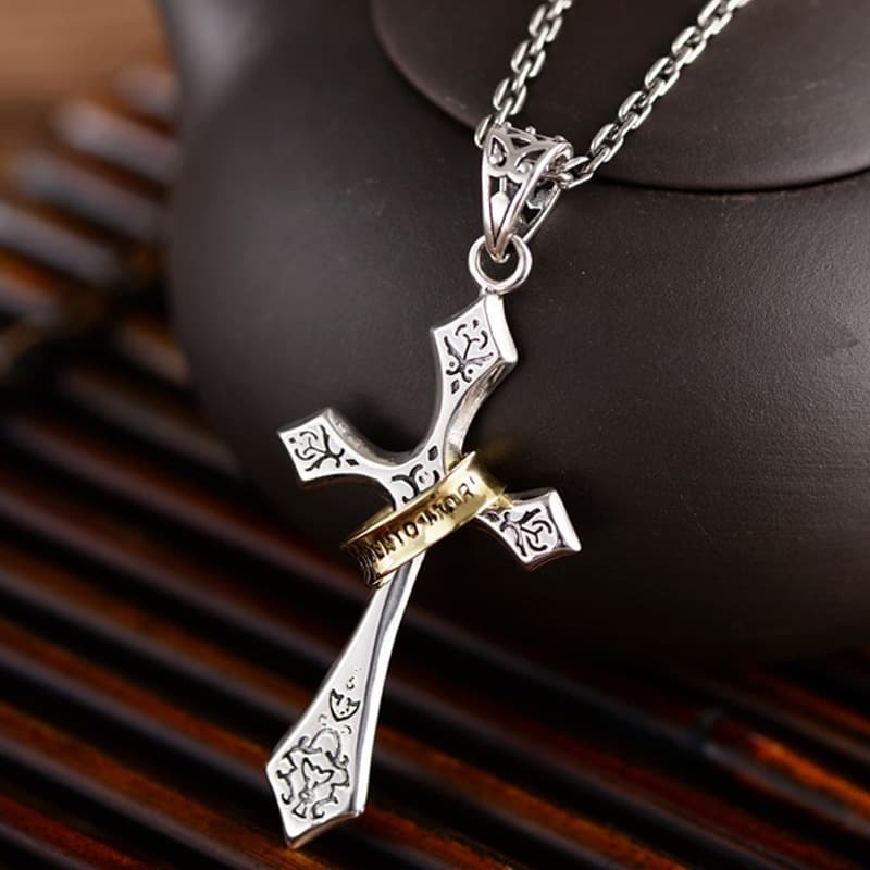 Men's Vintage Cross Necklace With Personality