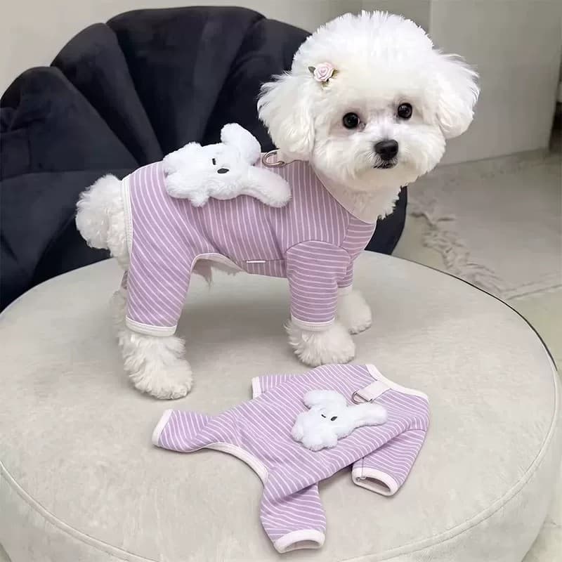 Pet Dog Thermal Four-legged Fleece Jacket With Belly Cover
