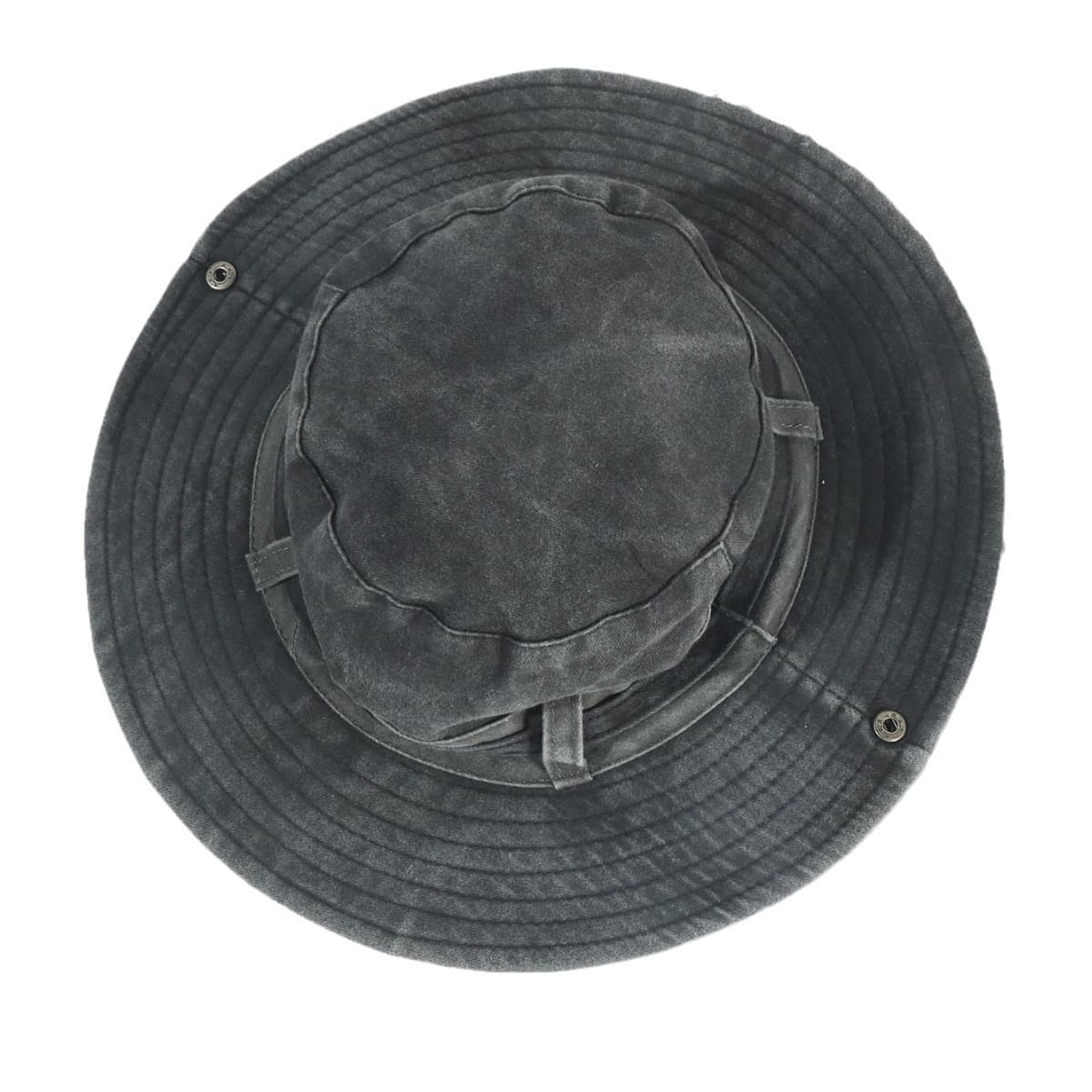 Men's Western Cowboy Style Bucket Hat - Wide Brim Sun Protection Outdoor Casual Fishing Cap