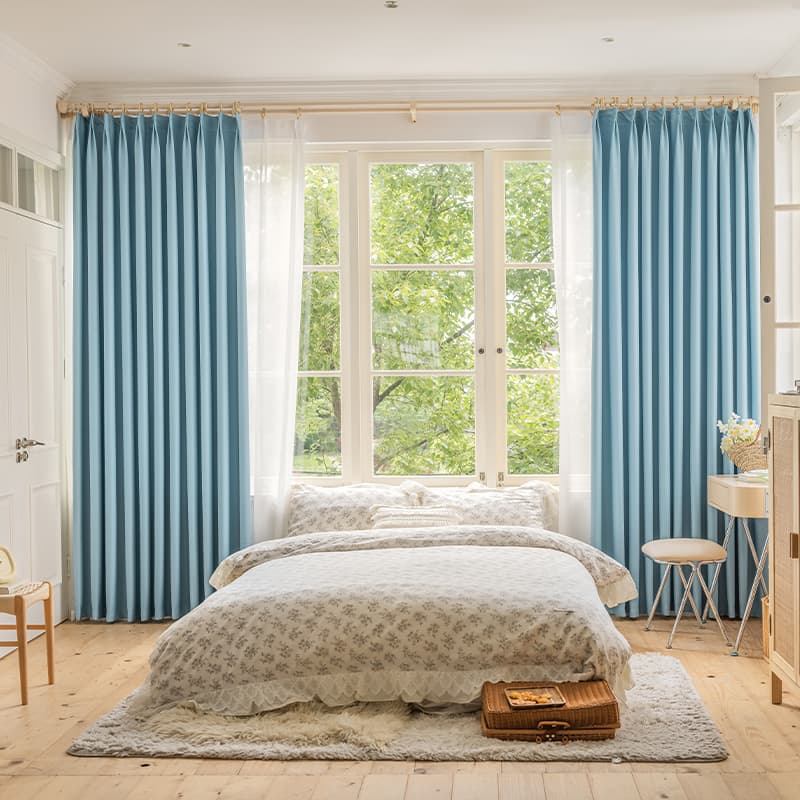 Hook-style Blackout Sun-blocking Curtains For The Bedroom
