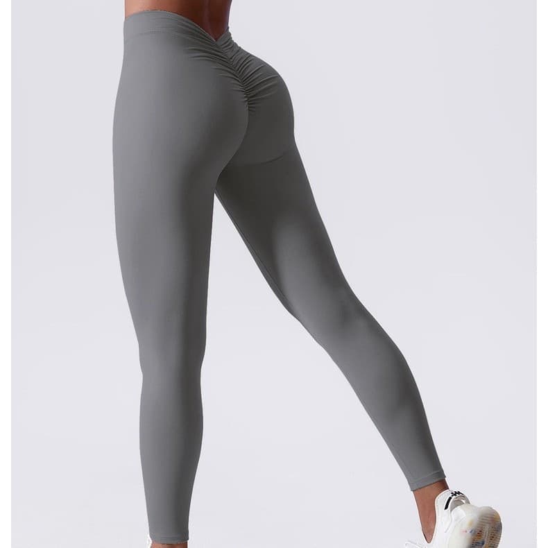 High-waisted Athletic Fitness Pants Bare-skin Feel Suitable For Wearing Outside